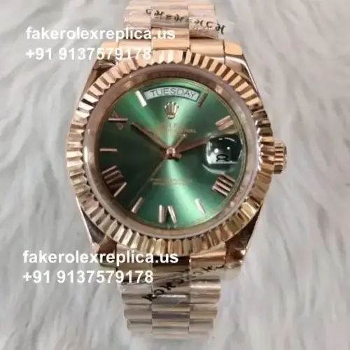 replica rolex day date olive green