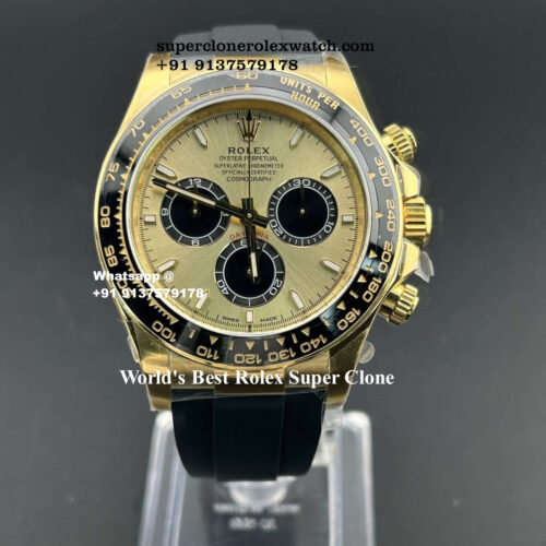 Rolex Daytona “Pikachu” Super Clone Watch India | Champagne Dial | COD