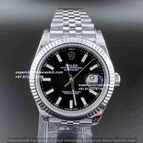 Rolex Black Dial Datejust Super Clone Watch | Swiss ETA 3235 Movement | COD