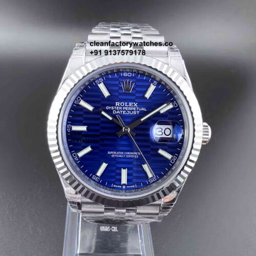 Rolex Datejust Motif Blue Dial Super Clone Watch | Swiss ETA 3235 Accurate| COD
