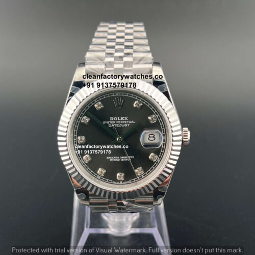 Rolex Datejust Gray Diamond Scale 1:1 Super Clone Watch | Swiss Clone 3235 Movement