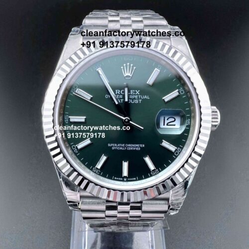 Rolex Datejust Mint Green Dial 1:1 Super Clone Watch | Swiss Clone 3235 Movement