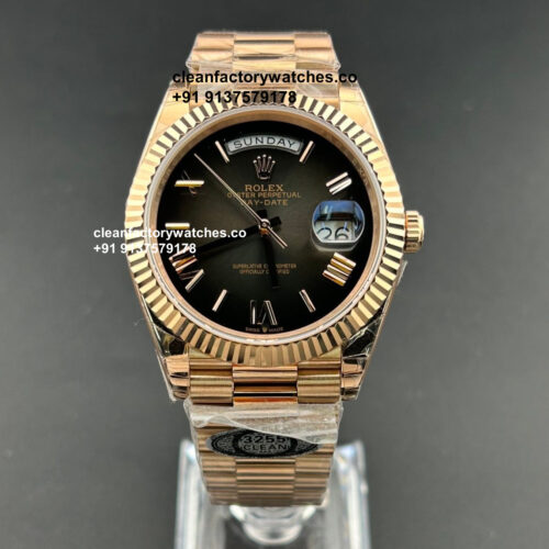 Rolex Day Date Slate Ombre Super Clone Watch | PVD Rose Gold | COD