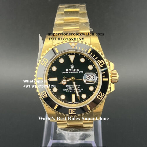 Rolex Submariner Yellow Gold Black Dial Super Clone | Swiss ETA 3235 | COD