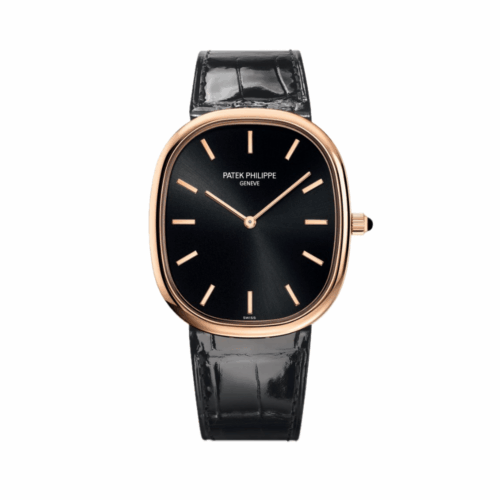 Patek Philippe Golden Ellipse 5738R-001 Rose Gold Black Dial 1:1 Super Clone Watch