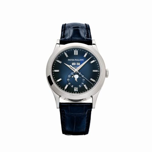 Patek Philippe Complications 5396G-017 Annual Calendar Moon Phases White Gold Blue Dial 1:1 Super Clone Watch