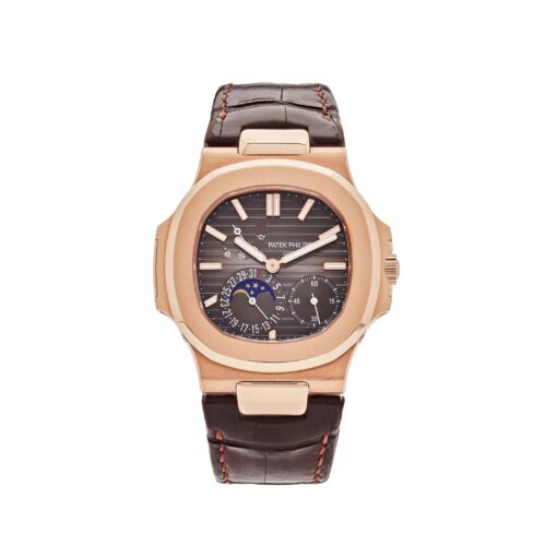 Patek Philippe Nautilus 5712R-001 Rose Gold Black-Brown Dial Moon Phases 1:1 Super Clone Watch