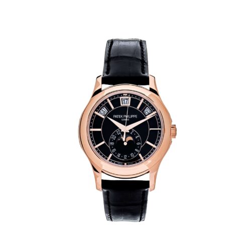 Patek Philippe Complications 5205R-010 Annual Calendar Moon Phases Rose Gold Black Dial 1:1 Super Clone Watch