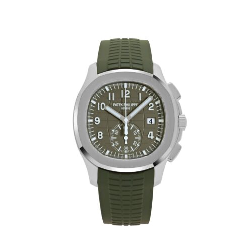 Patek Philippe Aquanaut 5968G-010 Chronograph White Gold Khaki Green Dial 1:1 Super Clone Watch